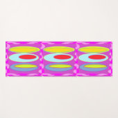 混色の楕円形パターンアート明るいモダン ヨガマット (正面(横))