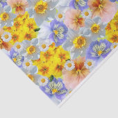 混色パンジーの花と水仙 薄葉紙 (詳細)
