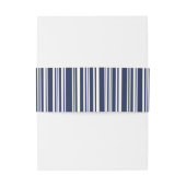 混色モダンネイビーブルー白ストライプ色 招待状ベリーバンド (裏面例)