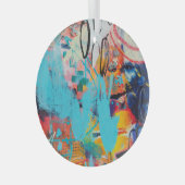 混色数々のメディアアート ガラスオーナメント (正面右)