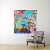 混色数々のメディアアート タペストリー (インサイチュ(横))