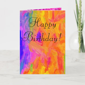 混色誕生日カード カード