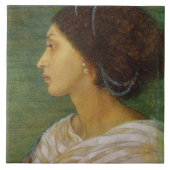 混血児の女性の頭部、1861年(紙の油はoを置きました タイル (正面)