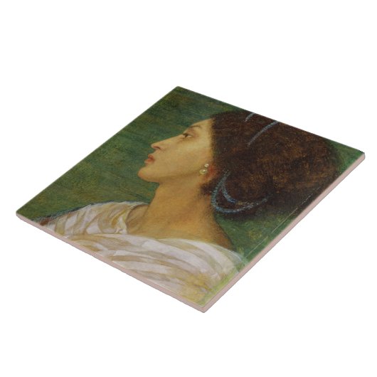 混血児の女性の頭部、1861年(紙の油はoを置きました タイル (側面)