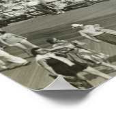 混雑したビーチ ポスター (角)