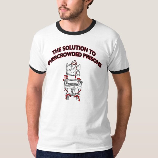 混雑した刑務所への解決 Tシャツ (正面)