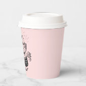 淹れたてのコーヒー紙カップ 紙コップ (左)