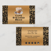 淹れたコーヒーカップパンチカード | コーヒービーンズ ロイヤリティカード (正面/裏面)