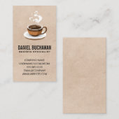 淹れたコーヒーカップ蒸し 名刺 (正面/裏面)