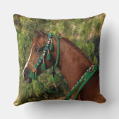 添え金が付いているアラビアの馬のHeadshot クッション (裏面)