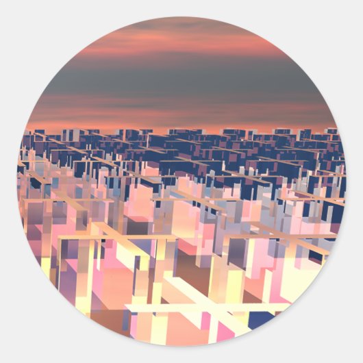 添加の迷路 ラウンドシール (正面)