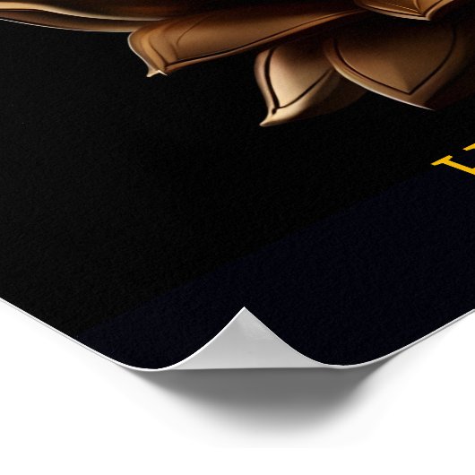 清らかな環境の中で素晴らしは金仏が坐る ポスター (角)