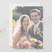 清エレガントミニマル浄な中性の素朴結婚写真 招待状 (裏面)