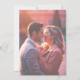 清エレガントミニマル浄な中性の素朴結婚写真 招待状