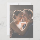 清エレガントミニマル浄な中性の素朴結婚写真 招待状 (裏面)