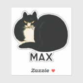 清パーソナライズされた中国の朝ブラックマンチュー猫 シール (シート)