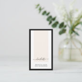 清モダン潔エレガントな書ミニマル道 名刺 (スタンド正面)