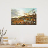 清中国の朝行列ファインアートポスター ポスター (キッチン)