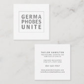 清掃おもしろいサービスGermaphobes Unite スクエア名刺 (正面/裏面)