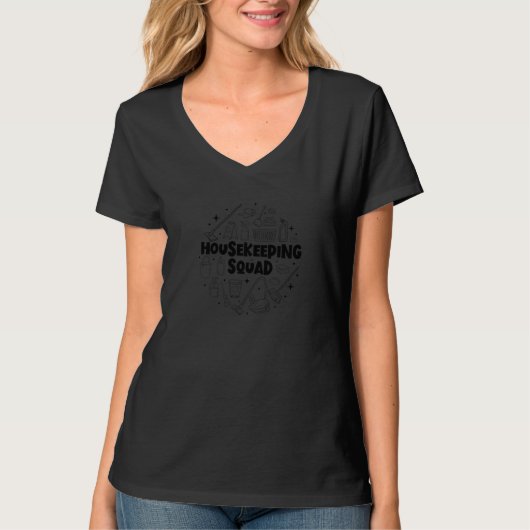 清掃ことわざ家政婦チーム Tシャツ (正面)