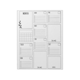 清掃と日ミニマル々行うプランナーパッド ノートパッド