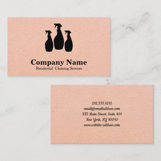 清掃エレガントサーパーソナライズされたビス 名刺 (正面/裏面)