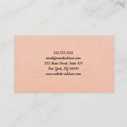 清掃エレガントサーパーソナライズされたビス 名刺 (裏面)