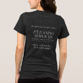清掃クルー従業員用清掃サービスユニフォーム トライブレンドTシャツ (裏面)