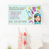 清掃サービスには清掃メイド業務が含まれる 横断幕 (インサイチュ)