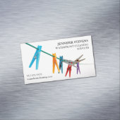 清掃サービスのクローザラインの写真モダンメイド マグネット名刺 (インサイチュ)