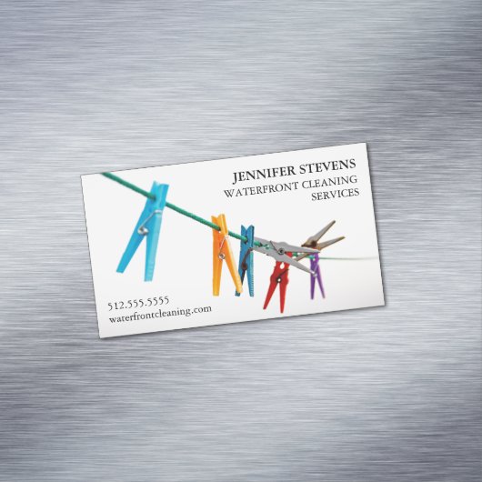 清掃サービスのクローザラインの写真モダンメイド マグネット名刺 (インサイチュ)