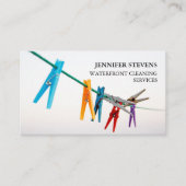 清掃サービスのクローザラインの写真モダンメイド 名刺 (正面)