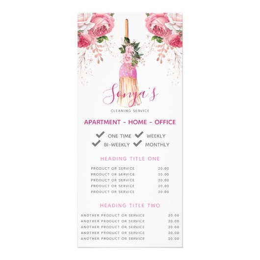 清掃サービスのビジネス促進ほうき ラックカード (正面)