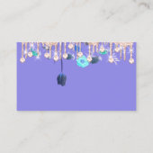 清掃サービスのメイドドリップQRフローラ紫 名刺 (裏面)