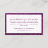 清掃サービスのメイドSparkleありがとう 名刺 (裏面)