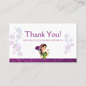 清掃サービスのメイドSparkleありがとう 名刺 (正面)
