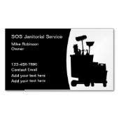 清掃サービスの名刺マグネット マグネット名刺 (正面)