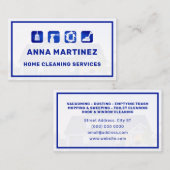 清掃サービスアイコンプロフェッショナルビジネスカー 名刺 (正面/裏面)