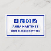 清掃サービスアイコンプロフェッショナルビジネスカー 名刺 (正面)