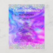 清掃サービスハウス保のホログラフィックパープル チラシ (正面)