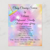 清掃サービスハウス保の自筆画ピンク チラシ (正面)