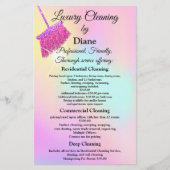 清掃サービスハウス保オフィスのメイドピンクQR チラシ (正面)