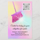 清掃サービスハウス保オフィスのメイドピンクQR チラシ (裏面)