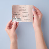 清掃サービスバラ金ゴールド銀グリッターダストQR チラシ (手)