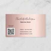 清掃サービスバラ金ゴールド銀グリッターダストQR 名刺 (裏面)