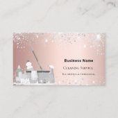 清掃サービスバラ金ゴールド銀グリッターダストQR 名刺 (正面)