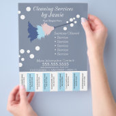 清掃サービスビジネスはがしやすいフライヤー チラシ (手)
