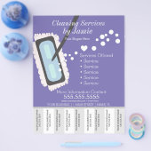 清掃サービスビジネス 切り取り式チラシ A チラシ (シングル)