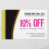 清掃サービスフライヤー チラシ (裏面)