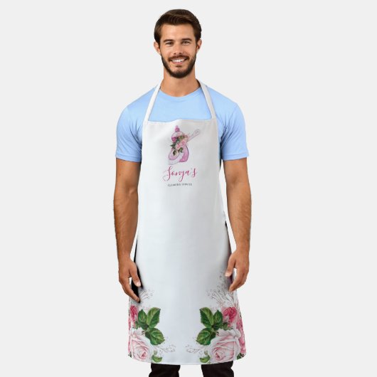 清掃サービスフローラ業用食器用石鹸 エプロン (着用した状態)